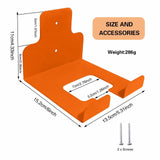 Maxbell Lawn Trimmer Stand Wall Mounted Multiuse Organizer for Household Garage Mops Orange