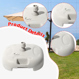Maxbell Patio Umbrella Base Windproof Water/Sand Filled for Yard Summer Beach Market white