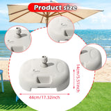 Maxbell Patio Umbrella Base Windproof Water/Sand Filled for Yard Summer Beach Market white