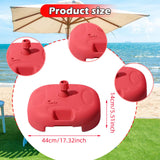 Maxbell Patio Umbrella Base Windproof Water/Sand Filled for Yard Summer Beach Market red