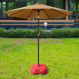 Maxbell Patio Umbrella Base Windproof Water/Sand Filled for Yard Summer Beach Market red