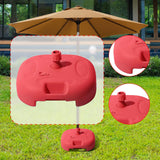 Maxbell Patio Umbrella Base Windproof Water/Sand Filled for Yard Summer Beach Market red