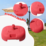 Maxbell Patio Umbrella Base Windproof Water/Sand Filled for Yard Summer Beach Market red