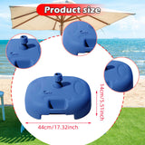 Maxbell Patio Umbrella Base Windproof Water/Sand Filled for Yard Summer Beach Market blue