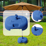 Maxbell Patio Umbrella Base Windproof Water/Sand Filled for Yard Summer Beach Market blue