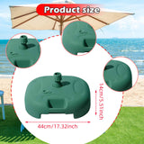 Maxbell Patio Umbrella Base Windproof Water/Sand Filled for Yard Summer Beach Market green