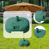 Maxbell Patio Umbrella Base Windproof Water/Sand Filled for Yard Summer Beach Market green