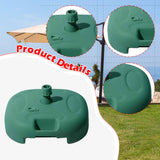 Maxbell Patio Umbrella Base Windproof Water/Sand Filled for Yard Summer Beach Market green