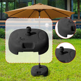 Maxbell Patio Umbrella Base Windproof Water/Sand Filled for Yard Summer Beach Market black