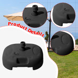 Maxbell Patio Umbrella Base Windproof Water/Sand Filled for Yard Summer Beach Market black