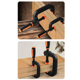 Maxbell G Type Woodworking Clamp Heavy Duty C Clamp for Wood Board Cutting Household Total Length 18.3cm