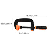 Maxbell G Type Woodworking Clamp Heavy Duty C Clamp for Wood Board Cutting Household Total Length 18.3cm