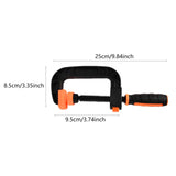 Maxbell G Type Woodworking Clamp Heavy Duty C Clamp for Wood Board Cutting Household Total Length 25cm