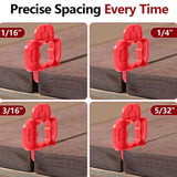 Maxbell Deck Spacer Tool Portable Deck Board Gap Tool for Hardwood PVC Decking Board Red 1 Piece