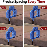 Maxbell Deck Spacer Tool Portable Deck Board Gap Tool for Hardwood PVC Decking Board Blue 1 Piece