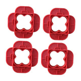Maxbell Deck Spacer Tool Portable Deck Board Gap Tool for Hardwood PVC Decking Board Red 4 Pieces