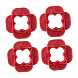 Maxbell Deck Spacer Tool Portable Deck Board Gap Tool for Hardwood PVC Decking Board Red 4 Pieces