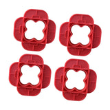 Maxbell Deck Spacer Tool Portable Deck Board Gap Tool for Hardwood PVC Decking Board Red 4 Pieces