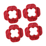 Maxbell Deck Spacer Tool Portable Deck Board Gap Tool for Hardwood PVC Decking Board Red 4 Pieces