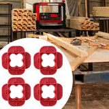 Maxbell Deck Spacer Tool Portable Deck Board Gap Tool for Hardwood PVC Decking Board Red 4 Pieces