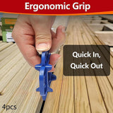 Maxbell Deck Spacer Tool Portable Deck Board Gap Tool for Hardwood PVC Decking Board Blue 4 Pieces