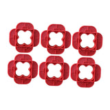 Maxbell Deck Spacer Tool Portable Deck Board Gap Tool for Hardwood PVC Decking Board Red 6 Pieces