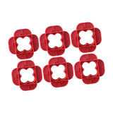 Maxbell Deck Spacer Tool Portable Deck Board Gap Tool for Hardwood PVC Decking Board Red 6 Pieces