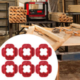Maxbell Deck Spacer Tool Portable Deck Board Gap Tool for Hardwood PVC Decking Board Red 6 Pieces