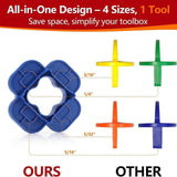 Maxbell Deck Spacer Tool Portable Deck Board Gap Tool for Hardwood PVC Decking Board Blue 6 Pieces