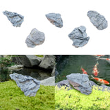 Maxbell Realistic Faux Stone Simulated Landscaping Rock for Garden Terrace Courtyard Style A