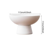 Maxbell Round Ceramic Flowerpot Floral Accessory for Indoor Outdoor TV Cabinet Patio White
