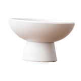Maxbell Round Ceramic Flowerpot Floral Accessory for Indoor Outdoor TV Cabinet Patio White
