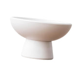 Maxbell Round Ceramic Flowerpot Floral Accessory for Indoor Outdoor TV Cabinet Patio White