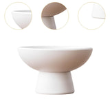 Maxbell Round Ceramic Flowerpot Floral Accessory for Indoor Outdoor TV Cabinet Patio White