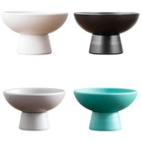 Maxbell Round Ceramic Flowerpot Floral Accessory for Indoor Outdoor TV Cabinet Patio White