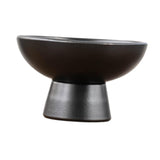 Maxbell Round Ceramic Flowerpot Floral Accessory for Indoor Outdoor TV Cabinet Patio Black