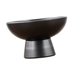 Maxbell Round Ceramic Flowerpot Floral Accessory for Indoor Outdoor TV Cabinet Patio Black