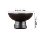 Maxbell Round Ceramic Flowerpot Floral Accessory for Indoor Outdoor TV Cabinet Patio Black