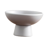 Maxbell Round Ceramic Flowerpot Floral Accessory for Indoor Outdoor TV Cabinet Patio Gray