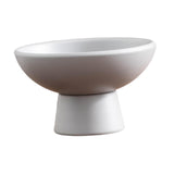 Maxbell Round Ceramic Flowerpot Floral Accessory for Indoor Outdoor TV Cabinet Patio Gray
