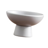 Maxbell Round Ceramic Flowerpot Floral Accessory for Indoor Outdoor TV Cabinet Patio Gray