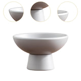 Maxbell Round Ceramic Flowerpot Floral Accessory for Indoor Outdoor TV Cabinet Patio Gray