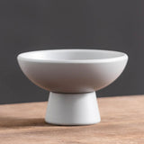 Maxbell Round Ceramic Flowerpot Floral Accessory for Indoor Outdoor TV Cabinet Patio Gray
