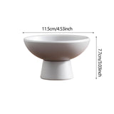 Maxbell Round Ceramic Flowerpot Floral Accessory for Indoor Outdoor TV Cabinet Patio Gray