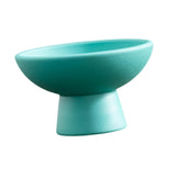 Maxbell Round Ceramic Flowerpot Floral Accessory for Indoor Outdoor TV Cabinet Patio Blue