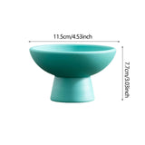 Maxbell Round Ceramic Flowerpot Floral Accessory for Indoor Outdoor TV Cabinet Patio Blue