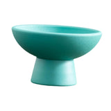 Maxbell Round Ceramic Flowerpot Floral Accessory for Indoor Outdoor TV Cabinet Patio Blue