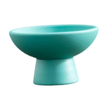 Maxbell Round Ceramic Flowerpot Floral Accessory for Indoor Outdoor TV Cabinet Patio Blue