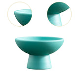 Maxbell Round Ceramic Flowerpot Floral Accessory for Indoor Outdoor TV Cabinet Patio Blue