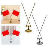 Maxbell Tabletop Flag Holder Metal Flag Stand for Office Meeting Ceremonial Settings Gold